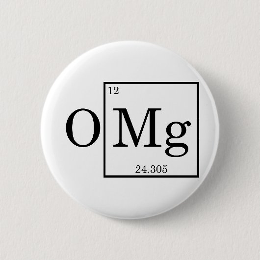 Badge Rond 5 Cm OMG - Magnésium - magnésium - table périodique (Devant)