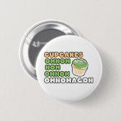 Badge Rond 5 Cm OMNOM Cupcakes (Devant & derrière)