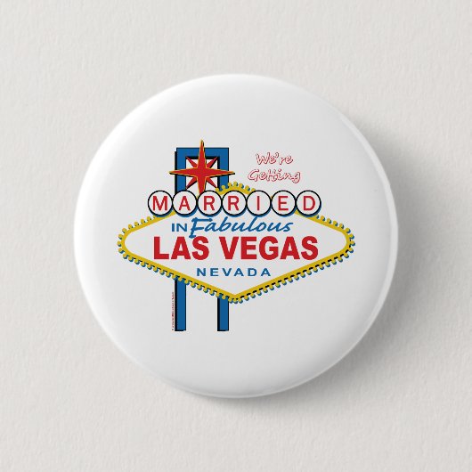 Badge Rond 5 Cm On se marie à Las Vegas (Devant)