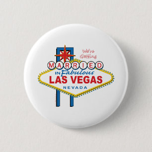 Badge Rond 5 Cm On se marie à Las Vegas