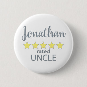 Badge Rond 5 Cm Oncle 5 étoiles