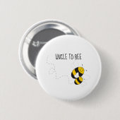 Badge Rond 5 Cm Oncle à abeille bouton pour une douche de bébé abe (Devant & derrière)