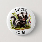 Badge Rond 5 Cm Oncle | Baby shower à thème Woodland (Devant)