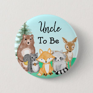 Badge Rond 5 Cm Oncle   Baby shower des créations forestières