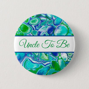 Badge Rond 5 Cm Oncle Bouton Baby shower du garçon