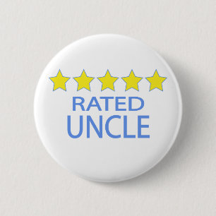 Badge Rond 5 Cm Oncle cinq étoiles