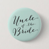 Badge Rond 5 Cm Oncle de la mariée Script Mariage de répétition (Devant)
