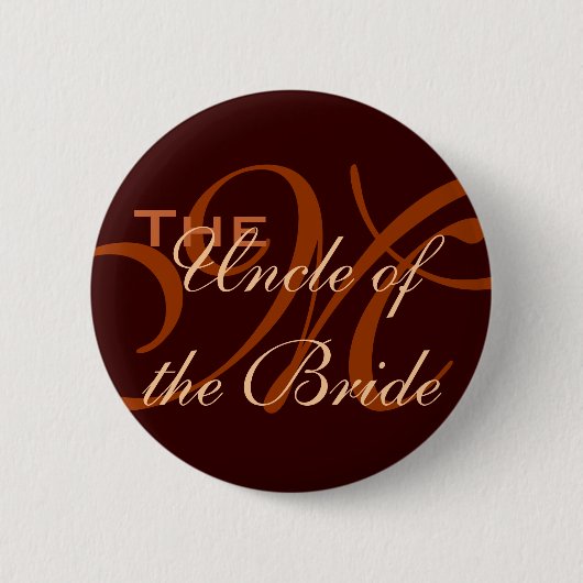 Badge Rond 5 Cm Oncle du bouton de jeune mariée (Devant)