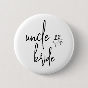 Badge Rond 5 Cm Oncle du bouton de la mariée