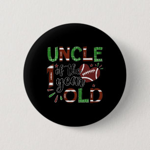 Badge Rond 5 Cm Oncle du footballeur de 1 an 1ère année Down Bir