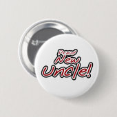 Badge Rond 5 Cm Oncle fier textes rouges/noirs nouvel (Devant & derrière)