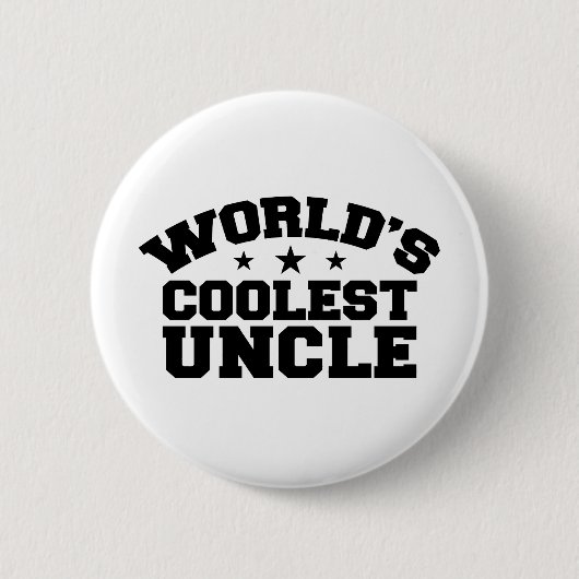 Badge Rond 5 Cm Oncle le plus cool du monde (Devant)