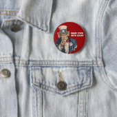 Badge Rond 5 Cm Oncle Sam (En situation)