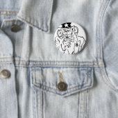 Badge Rond 5 Cm Oncle Sam (En situation)