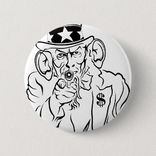 Badge Rond 5 Cm Oncle Sam
