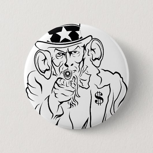Badge Rond 5 Cm Oncle Sam (Devant)