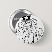 Badge Rond 5 Cm Oncle Sam (Devant & derrière)