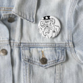 Badge Rond 5 Cm Oncle Sam (En situation)