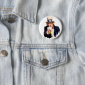 Badge Rond 5 Cm Oncle Sam (En situation)
