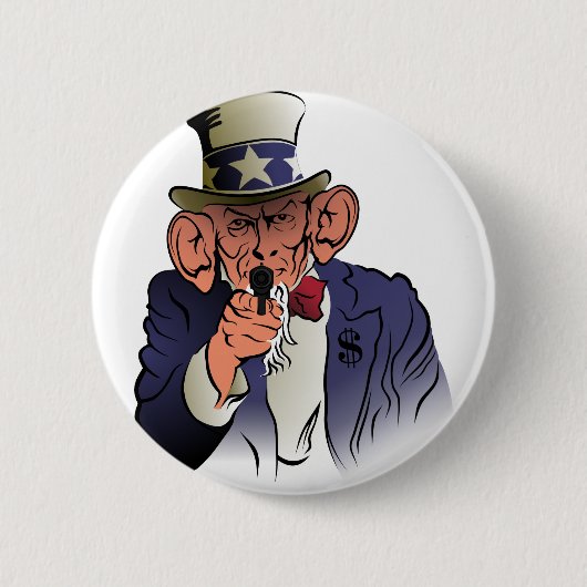 Badge Rond 5 Cm Oncle Sam en couleur (Devant)