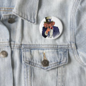 Badge Rond 5 Cm Oncle Sam en couleur (En situation)