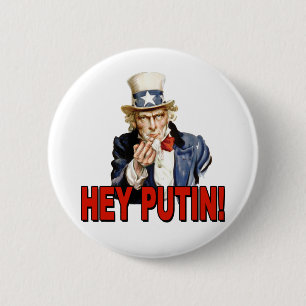 Badge Rond 5 Cm Oncle Sam Middle Finger Hey Poutine