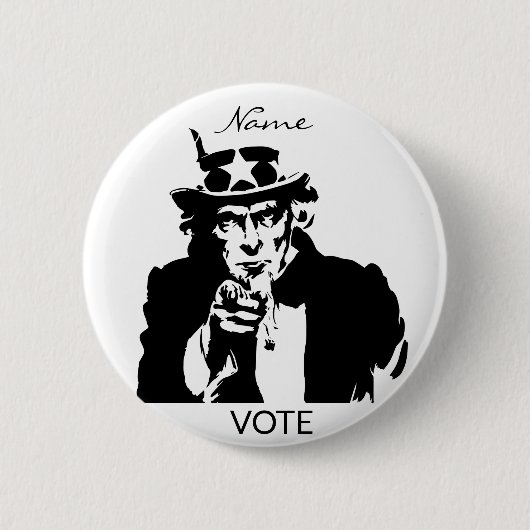 Badge Rond 5 Cm Oncle Sam veut vous Thunder_Cove (Devant)