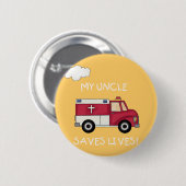 Badge Rond 5 Cm Oncle Saves Lives Tshirts et cadeaux d'EMT (Devant & derrière)