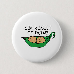 Badge Rond 5 Cm Oncle superbe de cosse de jumeaux