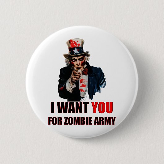 Badge Rond 5 Cm Oncle Zombie (Devant)