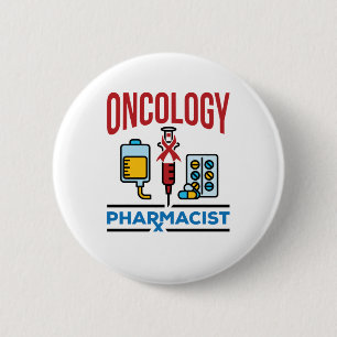 Badge Rond 5 Cm Oncologie Pharmaciste Cancer Care Équipe de pharm