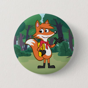 Badge Rond 5 Cm Ondulation de Fox de Rick   Scarlett de garde