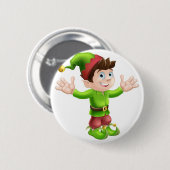 Badge Rond 5 Cm Ondulation d'elfe de Noël (Devant & derrière)