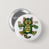 BADGE ROND 5 CM ONE LOVE  ONE KAT (Devant & derrière)