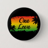 Badge Rond 5 Cm One Love Reggae Music (Devant)