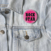 Badge Rond 5 Cm Onglet de guitare Rock Star (En situation)