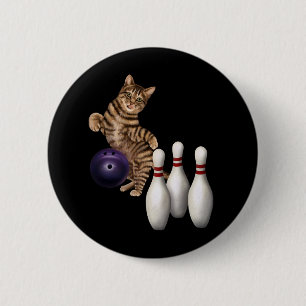 Badge Rond 5 Cm Onglet Funny Chat Bowling