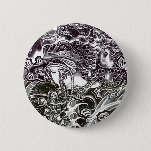 Badge Rond 5 Cm Oni Devils et crapaud (Devant)