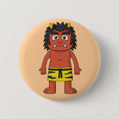 Badge Rond 5 Cm Oni Yokai japonais (Devant)