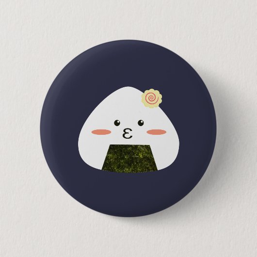 Badge Rond 5 Cm Onigiri Sushi (Devant)