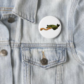 Badge Rond 5 Cm Opabinia - Animal préhistorique (En situation)