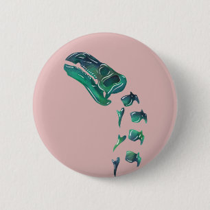 Badge Rond 5 Cm Opal Iguanodon Dinosaur