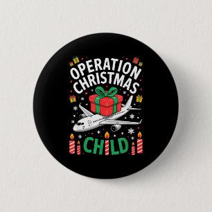 Badge Rond 5 Cm Opération Enfant de Noël Correspondance Familiale 
