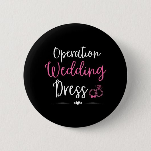 Badge Rond 5 Cm Opération Mariage Robe Bachelorette Mariage (Devant)
