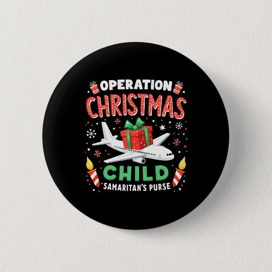 Badge Rond 5 Cm Opération Noël Enfant Funny Famille Correspondant  (Devant)