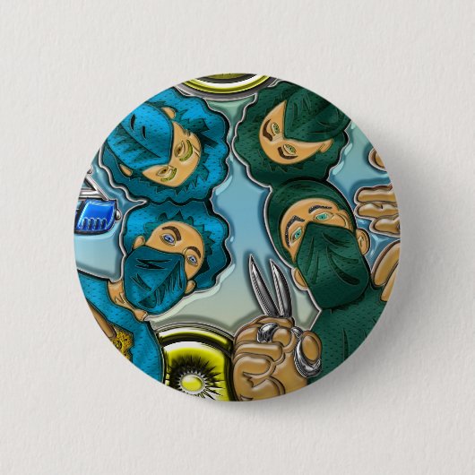 Badge Rond 5 Cm Opération ou chirurgie (Devant)