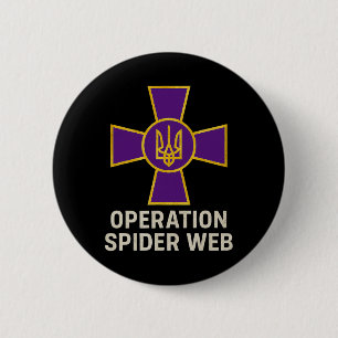 Badge Rond 5 Cm Opération Toile d'araignée Héros d'Ukraine Milice 