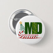 BADGE ROND 5 CM OPHTALMOLOGUE DE NOËL (Devant & derrière)