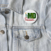 BADGE ROND 5 CM OPHTALMOLOGUE DE NOËL (En situation)