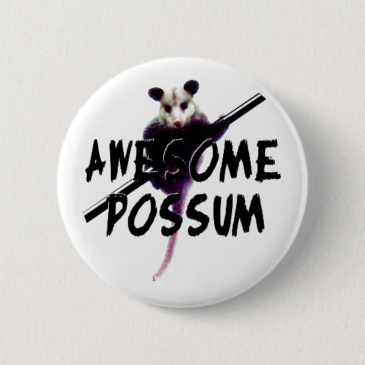 Badge Rond 5 Cm Opossum impressionnant d'opossum (Devant)